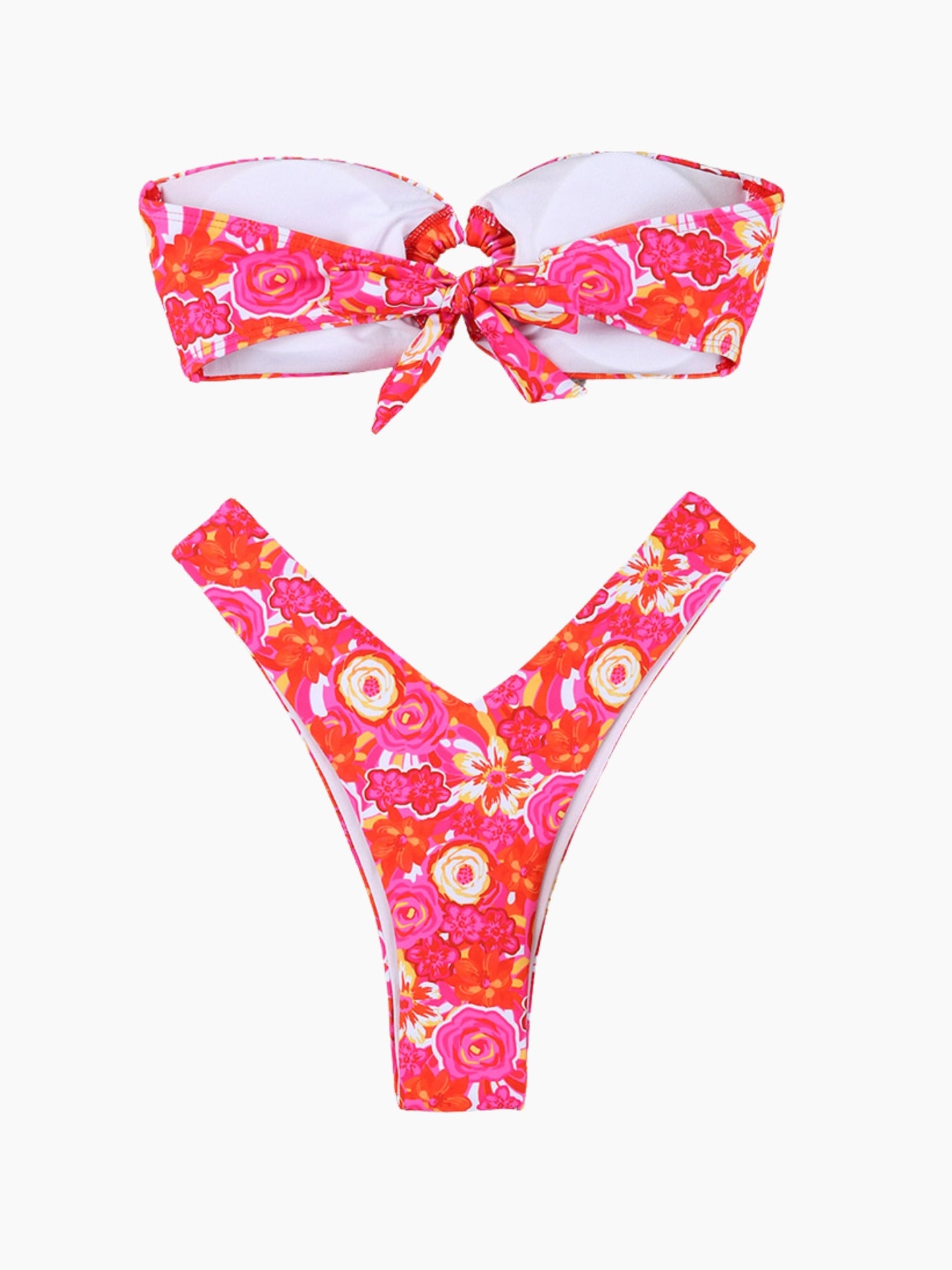 Floral Strapless Bikini Set